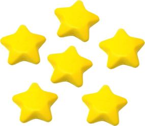 img 2 attached to 🌟 3 Inch Shining Stars Stress Relief Toy - Bulk Party Favor Pack of 12 Yellow Stress Stars for All Ages