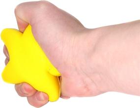 img 1 attached to 🌟 3 Inch Shining Stars Stress Relief Toy - Bulk Party Favor Pack of 12 Yellow Stress Stars for All Ages