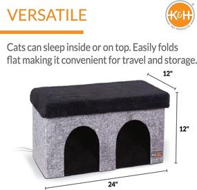 img 3 attached to 🏠 Thermo-Kitty Playhouse & Duplex Heated Cat House: Ultimate Comfort with Cat Scratcher