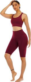 img 1 attached to 🏋️ Stylish ATHVOTAR Women's High Waist Biker Yoga Shorts: Pockets, Tummy Control - Perfect for Workout and Running