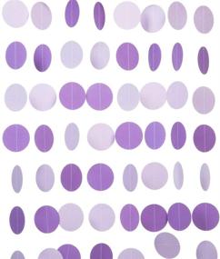 img 2 attached to 🎉 Lively Purple Lavender Paper Garland: Delightful Party Streamer with Circle Dots, 20 Feet Long
