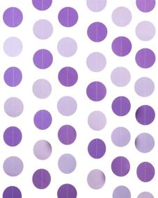 img 1 attached to 🎉 Lively Purple Lavender Paper Garland: Delightful Party Streamer with Circle Dots, 20 Feet Long