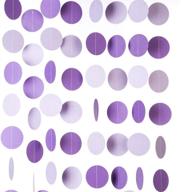 🎉 lively purple lavender paper garland: delightful party streamer with circle dots, 20 feet long logo