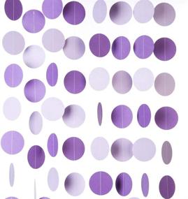 img 4 attached to 🎉 Lively Purple Lavender Paper Garland: Delightful Party Streamer with Circle Dots, 20 Feet Long