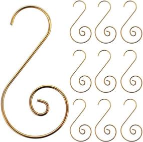 img 4 attached to UCSAJI 200PCS Christmas Ornament Hooks - Christmas Tree S-Hooks for Hanging Decorations - Metal Wire Ornament Hanger for Christmas Tree, Christmas Balls, and Party Decorations (Gold)