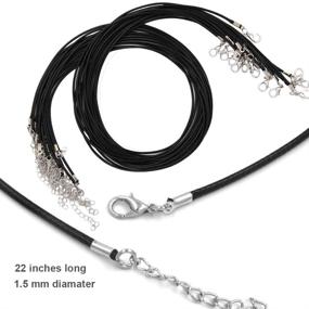 img 1 attached to 📿 EuTengHao Necklace Jewelry Chain Kit - 40 Feet with 100 Jump Rings, 30 Lobster Clasps, 5 Waxed Necklace Cords - 1.5mm Silver Plated Stainless Steel Chain for Jewelry Making and Repair of Bracelets