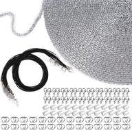 📿 eutenghao necklace jewelry chain kit - 40 feet with 100 jump rings, 30 lobster clasps, 5 waxed necklace cords - 1.5mm silver plated stainless steel chain for jewelry making and repair of bracelets logo