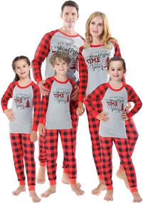 img 4 attached to Family Matching Christmas Pajamas Sleepwear Boys' Clothing