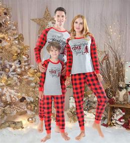 img 2 attached to Family Matching Christmas Pajamas Sleepwear Boys' Clothing