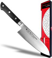 🔪 seki japan masamune - 6.7 inch stainless steel professional santoku knife with pom handle: a japanese utility chef kitchen knife logo