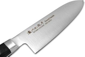 img 3 attached to 🔪 Seki Japan MASAMUNE - 6.7 inch Stainless Steel Professional Santoku Knife with POM Handle: A Japanese Utility Chef Kitchen Knife