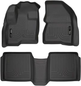 img 4 attached to 🚗 Husky Liners 98741: Weatherbeater Front & 2nd Seat Floor Mats for 2009-20 Ford Flex, 2010-20 Lincoln MKT – Black