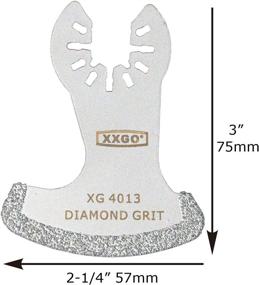 img 2 attached to 🪚 XXGO 4-Piece Diamond Segment Swing Semi Circle Oscillating Multi-Tool Grit Grout Saw Blades - Model XG4002D