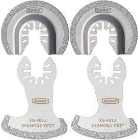 img 4 attached to 🪚 XXGO 4-Piece Diamond Segment Swing Semi Circle Oscillating Multi-Tool Grit Grout Saw Blades - Model XG4002D