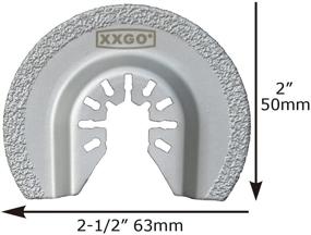 img 1 attached to 🪚 XXGO 4-Piece Diamond Segment Swing Semi Circle Oscillating Multi-Tool Grit Grout Saw Blades - Model XG4002D