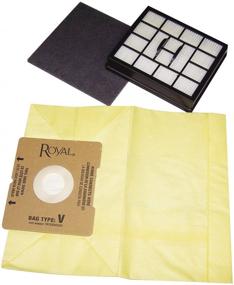 img 1 attached to Genuine Royal-Aire AR10125 Canister Vacuum Bags 7pk + 1 Filter - Premium Quality