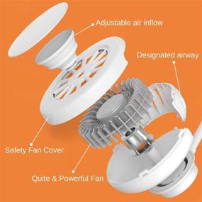 img 2 attached to 🌀 Rechargeable USB Operated Portable Personal Neck Fan with Bladeless Design, Mini Handheld Smart Wearable Air Cooling Conditioner Ventilator for Camping, Office, Gym, and Hiking