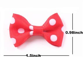 img 1 attached to 🎀 YAKA 60pcs Grosgrain Ribbon Mini Bow Ties: Craft Rose Appliques for DIY Wedding Hair Bow Decor - 30Color (Style2)