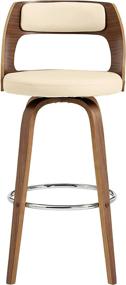 img 2 attached to Swivel Counter Stool Leather Walnut