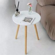 awasen round side table: modern, compact accent nightstand for small spaces логотип