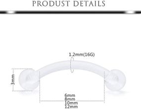 img 1 attached to Hoeudjo Flexible Piercing Cartilage Retainers