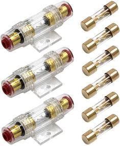 img 3 attached to Carviya 3Pcs 4-8 Gauge AWG In-Line Waterproof Fuse Holder With Two 100A AGU Type Fuses For Car Audio/Alarm/Amplifier/Compressors (3 Pack)
