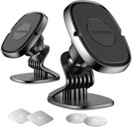 📱 2 pack magnetic car phone mount holder with 6 powerful magnets - floveme cell phone holder for car with 360° rotation - universal dashboard mount compatible with iphone samsung and more logo