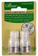 clover 470/w refill chaco liner: the perfect white precision tool for sewing, quilting, and crafting logo