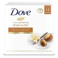 dove purely pampering shea butter beauty bar: superior moisturization and softer skin results - 3.75 oz, 14 bars logo