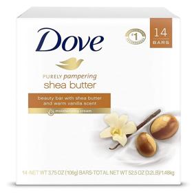 img 4 attached to Dove Purely Pampering Shea Butter Beauty Bar: Superior Moisturization and Softer Skin Results - 3.75 oz, 14 Bars