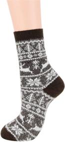 img 2 attached to Woolen Bliss: Men's Cozy Cashmere Crew Socks for Fall & Winter Sports