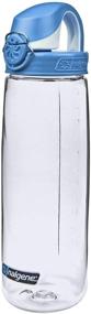 img 4 attached to Nalgene Tritan On-The-Fly Water Bottle, Clear Blue/White, 24 oz