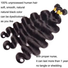 img 2 attached to Brazilian Bundle Unprocessed Extensions Natural Hair Care