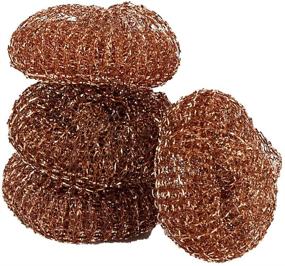 img 3 attached to 🧼 Premium Pine-Sol Heavy-Duty Copper Scrubbers for Cast Iron, Stainless Steel, Oven Racks, Grills - 4 Pack