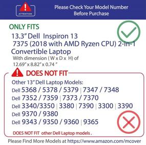 img 1 attached to mCover Hard Shell Case for Dell Inspiron 13 7375 - Protect Your 2-in-1 Convertible Laptop (Orange)