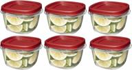 🍱 rubbermaid easy find lid square 2-cup food storage containers (pack of 6) - 085275708479 логотип