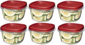 img 1 attached to 🍱 Rubbermaid Easy Find Lid Square 2-Cup Food Storage Containers (Pack of 6) - 085275708479