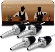 🍾 barvivo professional liquor pourers set of 4 - premium pouring spouts for wine, spirits, syrup, and olive oil - free flow bottle pourer with tapered spout - fits bottles up to 1l - enhance your bartending experience! логотип