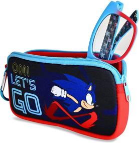 img 2 attached to 🕶️ Sonic The Hedgehog Blue Light Glasses for Kids - Computer Eyeglasses with Carrying Case, Blue Light Blocking Glasses for Boys - Children's Gaming Glasses in Blue/Red