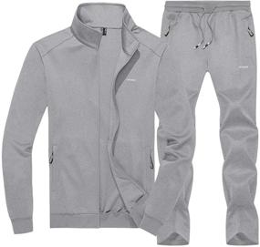 img 4 attached to CRYSULLY Sweatsuits Athletic Workout Sweatpants Men's Clothing and Active