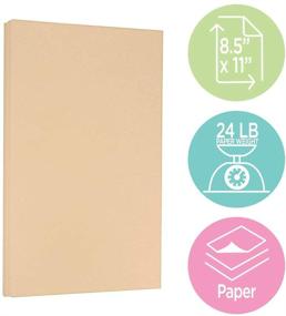 img 1 attached to 📜 JAM PAPER Parchment 24lb Brown Recycled Paper - 8.5 x 11 - 90 gsm - 50 Sheets/Pack: Enhancing your Documents with Earth-Friendly Elegance