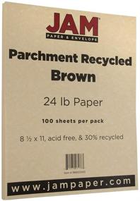 img 3 attached to 📜 JAM PAPER Parchment 24lb Brown Recycled Paper - 8.5 x 11 - 90 gsm - 50 Sheets/Pack: Enhancing your Documents with Earth-Friendly Elegance