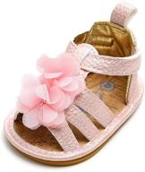 🌸 infant sandals for baby girls: summer flower shoes for first walkers logo