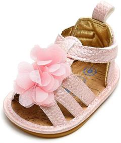 img 4 attached to 🌸 Infant Sandals for Baby Girls: Summer Flower Shoes for First Walkers