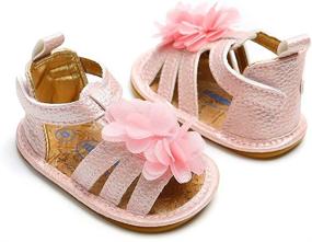 img 2 attached to 🌸 Infant Sandals for Baby Girls: Summer Flower Shoes for First Walkers