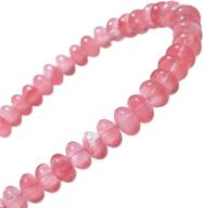 🍉 red watermelon natural gemstone rondelle spacer beads strand 15.5" for handcrafted jewelry bracelets, earrings, and necklaces logo