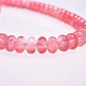 img 1 attached to 🍉 Red Watermelon Natural Gemstone Rondelle Spacer Beads Strand 15.5" for Handcrafted Jewelry Bracelets, Earrings, and Necklaces