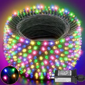 img 4 attached to 🎄 108FT Fairy Lights Outdoor Decorations - Waterproof Christmas String Lights with 300 Multicolor LEDs for Xmas Tree, Parties, Weddings, Home Garden & Holidays