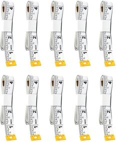 img 4 attached to 📏 Accurate Fractional Sewing Tape - 10 Pack, 60in/1.5m - Ideal for Perfect Measurements, Color: White