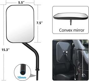 img 3 attached to Denforste Mirrors Compatible Wrangler Unlimited
